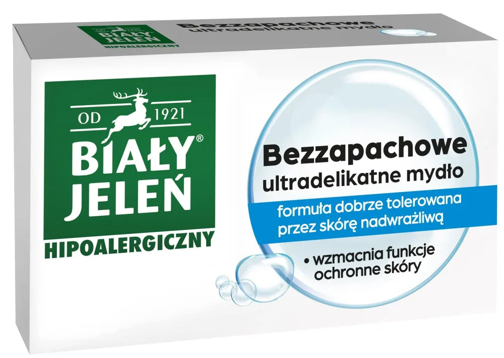 WHITE JELEIN unscented hypoallergenic glycerin soap - bar 100 g - Higiena