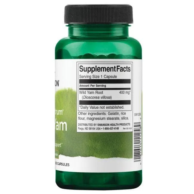 Wild Yam - Menopauzei - 400 mg - N60 - Swanson - Papildai