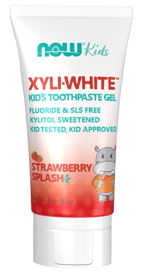 XyliWhite Kids Strawberry Splash - 85g - NOW Foods - Higiena