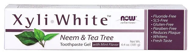 XyliWhite Neem & Tea Tree Toothpaste Gel - 181g - NOW Foods - Higiena
