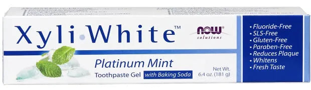 XyliWhite Platinum Mint Toothpaste Gel w/Baking Soda - 181g - NOW Foods - Higiena