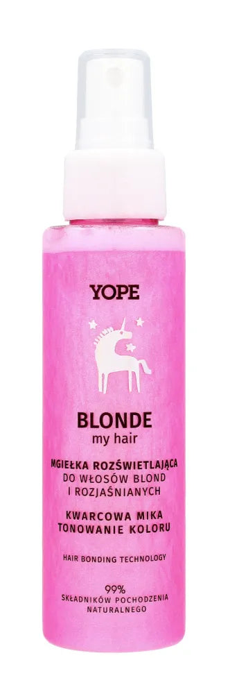 YOPE Blonde Plaukų šviesinimo purškiklis šviesiems ir šviesintiems plaukams - Kvarco Mica 100ml - Kosmetika