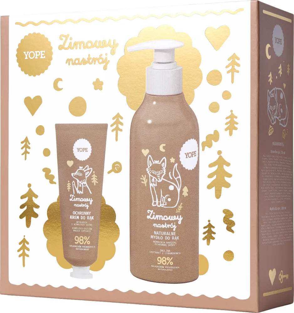 YOPE „Žiemos nuotaika“ dovanų rinkinys Rankų kremas 50 ml + muilas 300 - Kosmetika