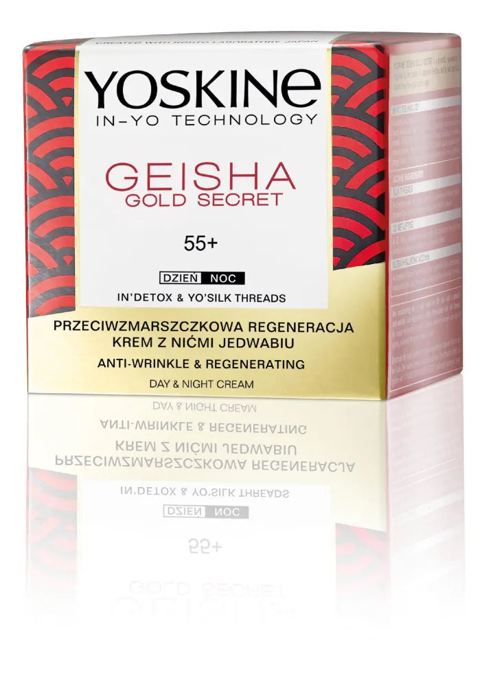 Yoskine Geisha Gold Secret 55+ Kremas nuo raukšlių regeneracijai dienai ir nakčiai 50ml - Kosmetika