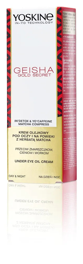 Yoskine Geisha Gold Secret Oil Cream po akimis ir vokais prieš maišelius šešėlius 15ml - Kosmetika