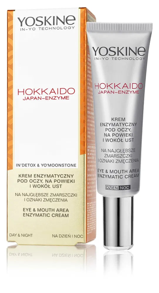 YOSKINE Hokkaido Japonija - Enzimų anti-raukšlių kremas akims su peptidais ir moliūgų enzimais 15 ml - Kosmetika