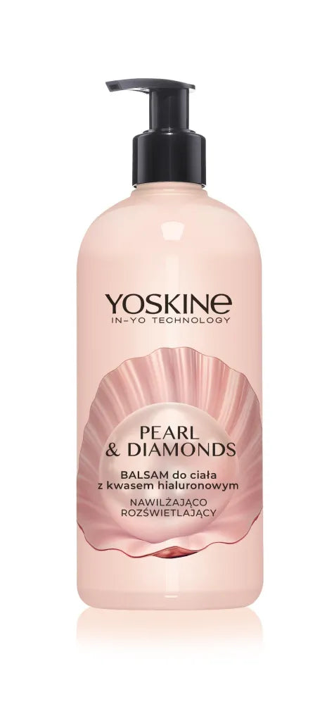 YOSKINE Pearl & Diamonds Body Balm su hialurono rūgštimi drėkinantis apšviečiantis 400 ml - Kosmetika