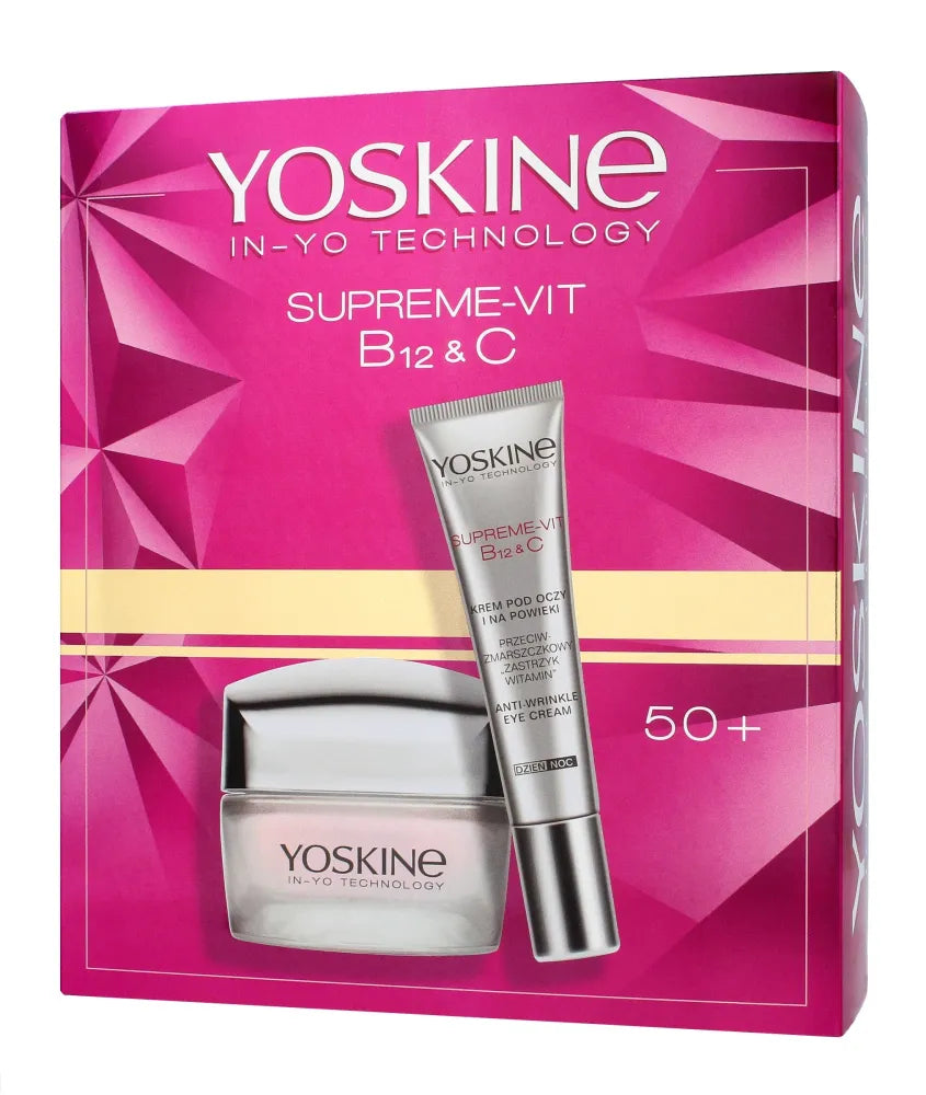YOSKINE Supreme Vit B12 + C 50+ (Kremas nuo raukšlių dienai ir nakčiai 50 ml + Akių kremas 30 ml) - Kosmetika