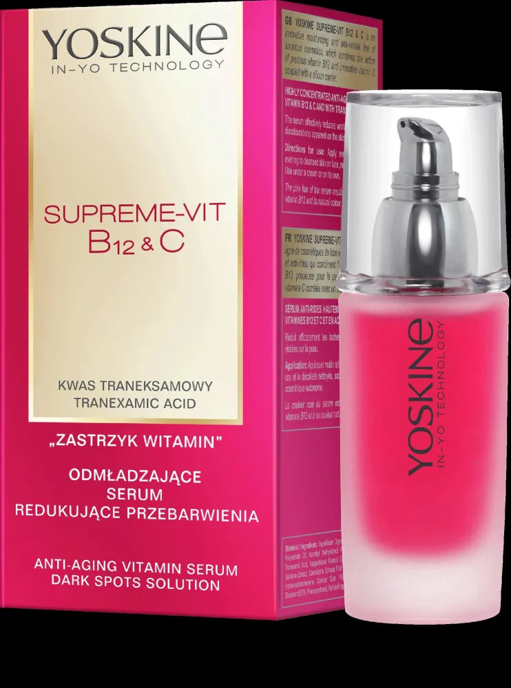 YOSKINE Supreme Vit B12 & C atjaunojošs serums samazina krāsas izmaiņas 30ml - Kosmetika