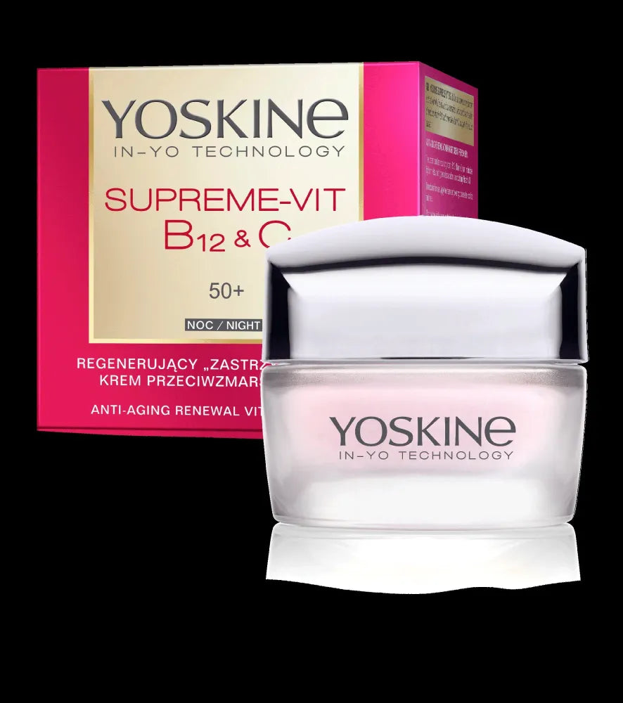 YOSKINE Supreme Vit B12 & C Regenerating Anti-Wrinkle Night Cream 50+ 50ml - Kosmetika