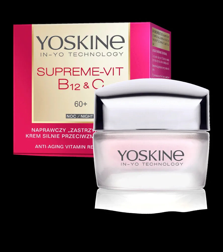 YOSKINE Supreme Vit B12 & C Repair Cream stipriai anti-raukšlių 60+ naktinei 50ml - Kosmetika