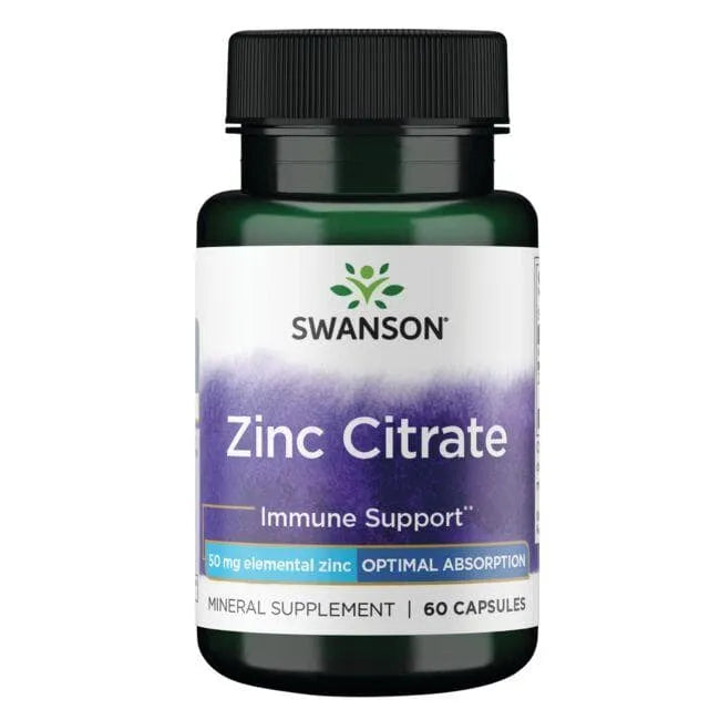 Zinc Citrate - Cinko citratas - Imunitetui - N60 - Swanson - Papildai